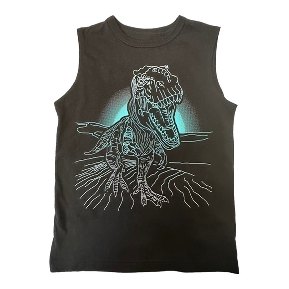 The Children's Place Other - Children's Place Boy's Black T-Rex Sleeveless Shirt Size M (7/8)